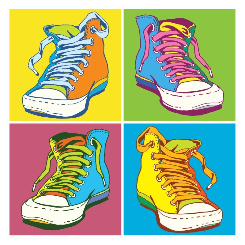 Andy Warhol Pop-Art Schuhe