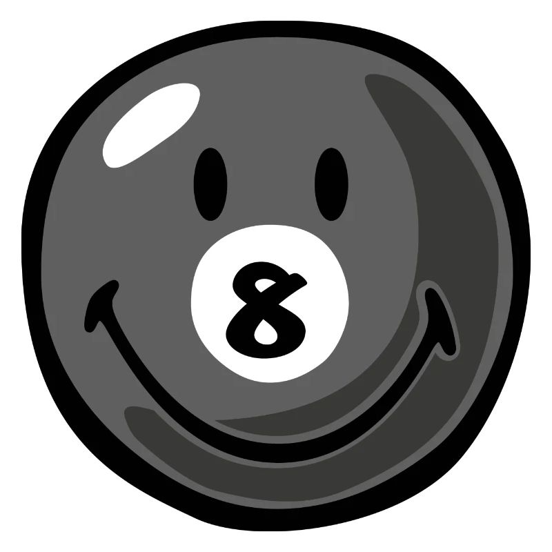 Smiley Pool Ball 8