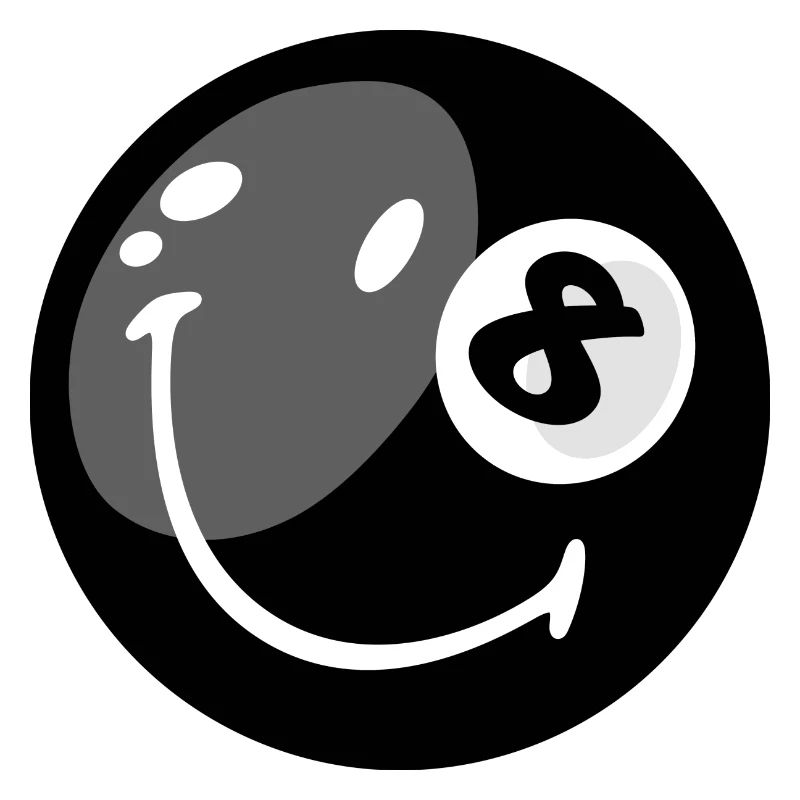 Smiley Pool Ball 8