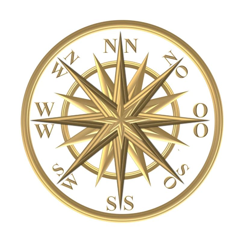 Goldene Windrose