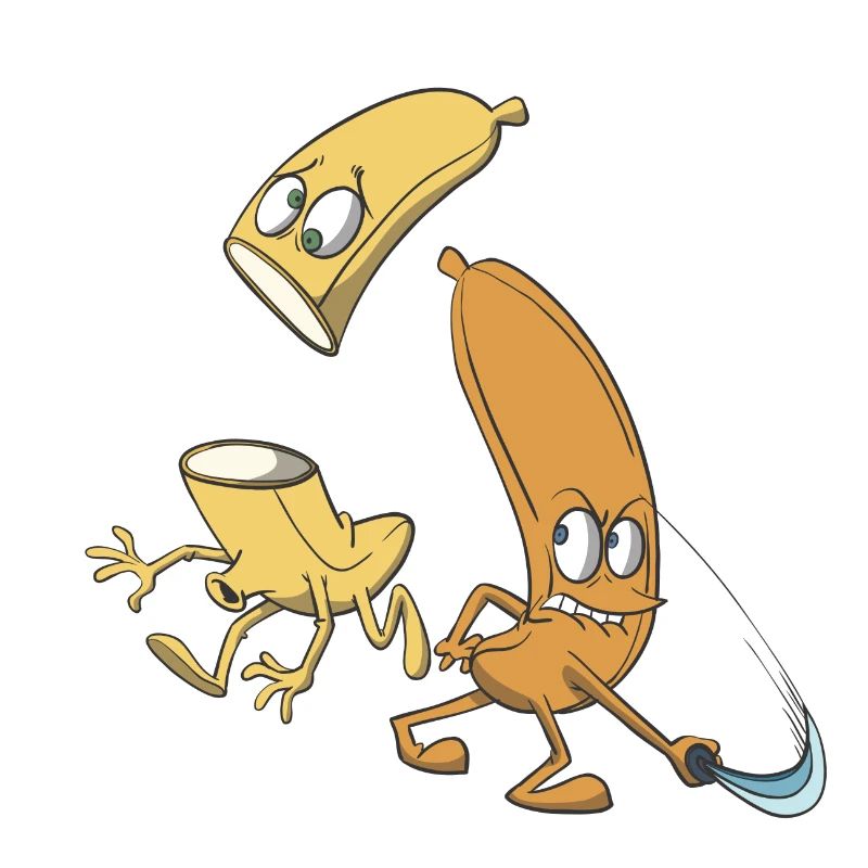 Bananes coupées avec une épée