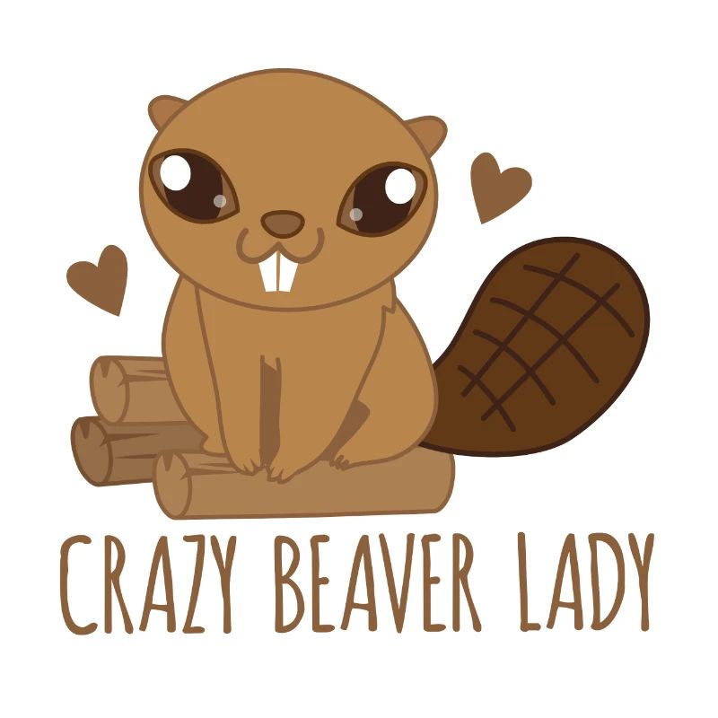 Dame castor folle avec uber mignon BEAVER