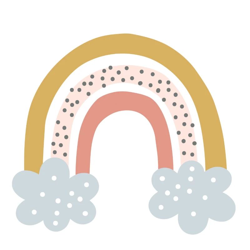 Regenbogen Hoffnung mit Wölkchen Kinderdesign