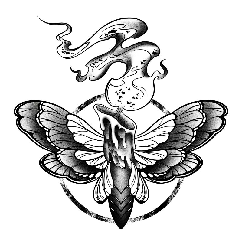 Candlemoth candle moth - candle moth flame fire