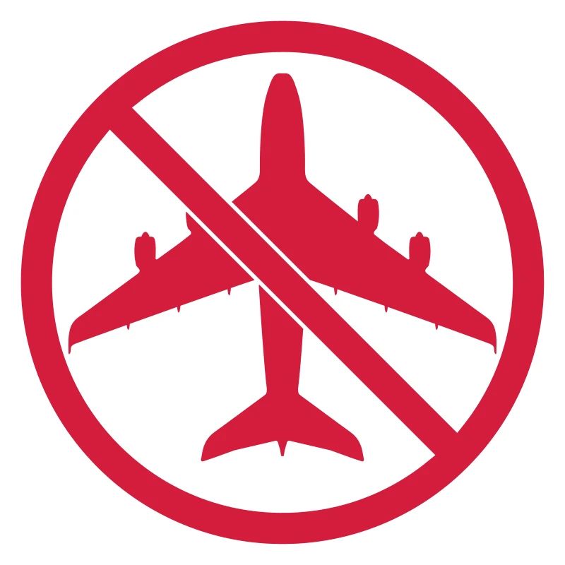 Schild Kein Flugzeug