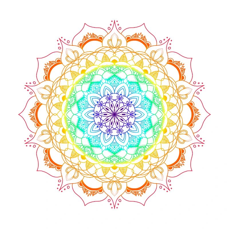 Regenbogen-Mandala