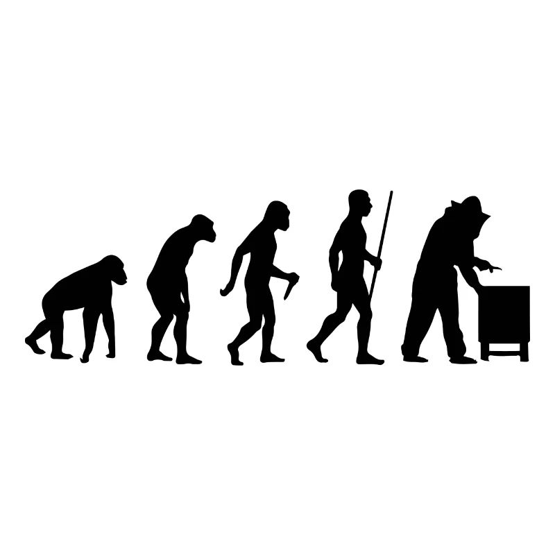 Human evolution gift bee beekeeper honey