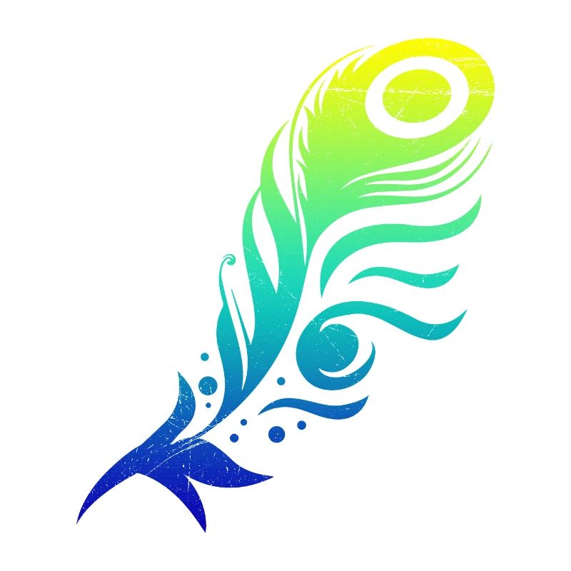 Peacock Feather Feather Tribal Tattoo Gift Idea