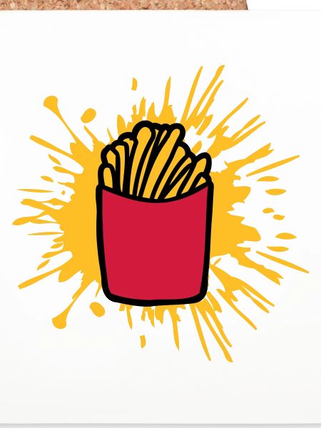 Farbklecks Pommes Frites