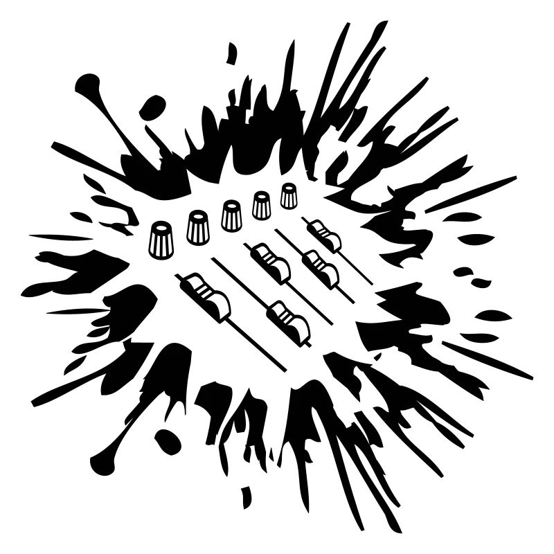 Gouttes de console de mixage d’éclaboussures de couleur