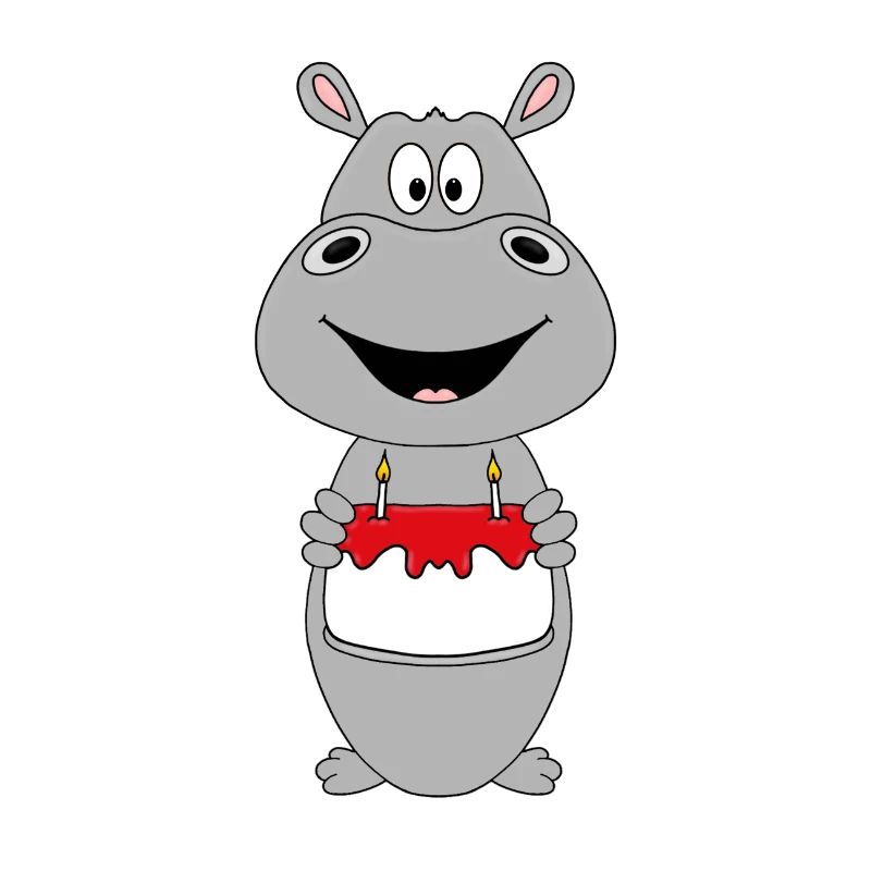 NILPFERD - FLUSSPFERD - HIPPO - GEBURTSTAG - KIND