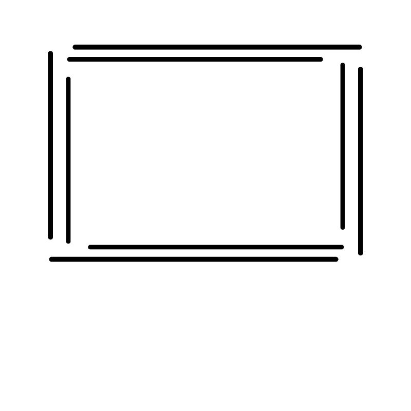 Cadre rectangulaire avec lignes noires