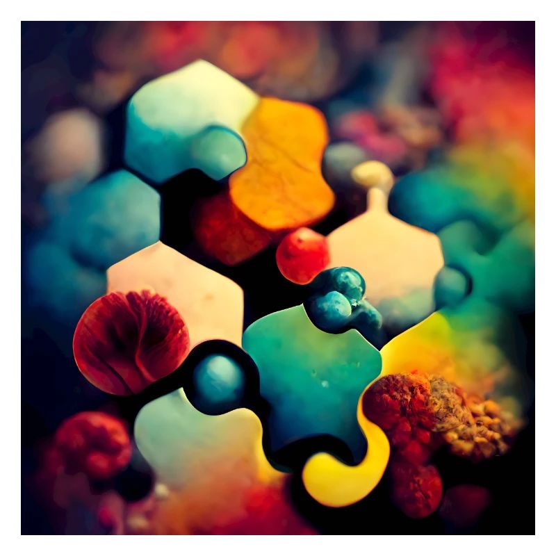 A puzzle with molecules