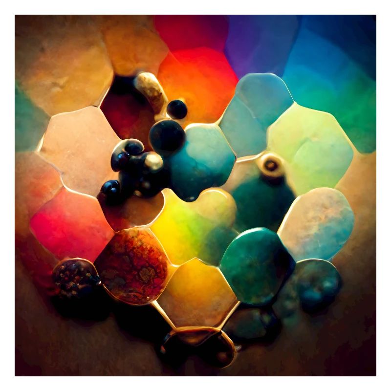 Ein Puzzle mit Molekülen