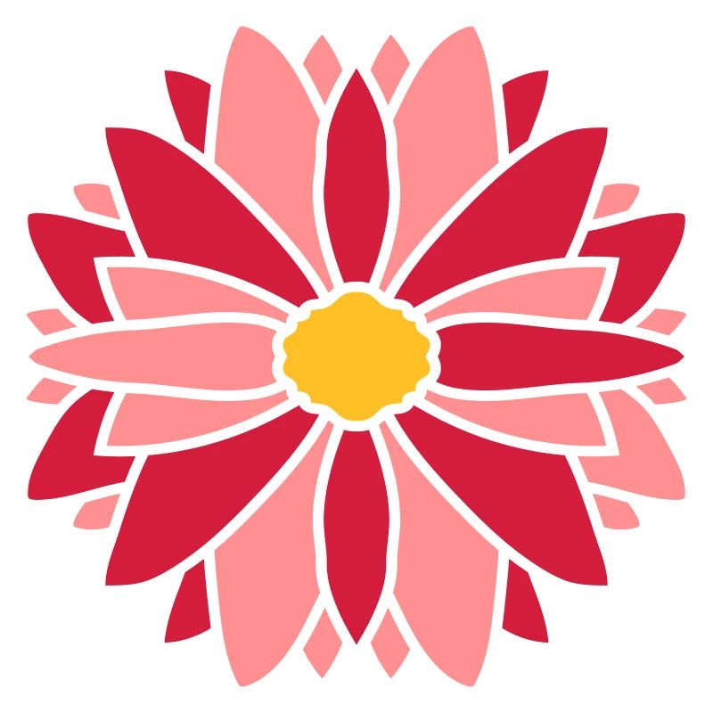 Rote Hübsche Blume Design