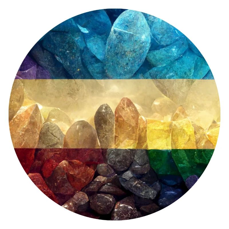 Regenbogenfarbene Steine