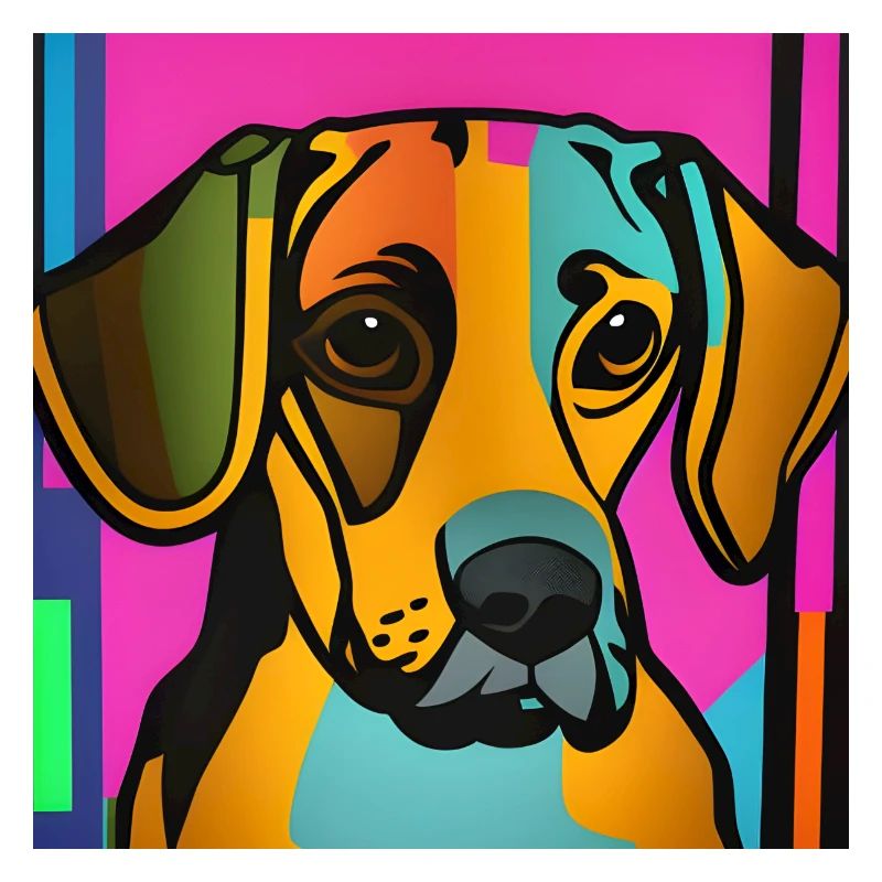 Hund Pop-Art