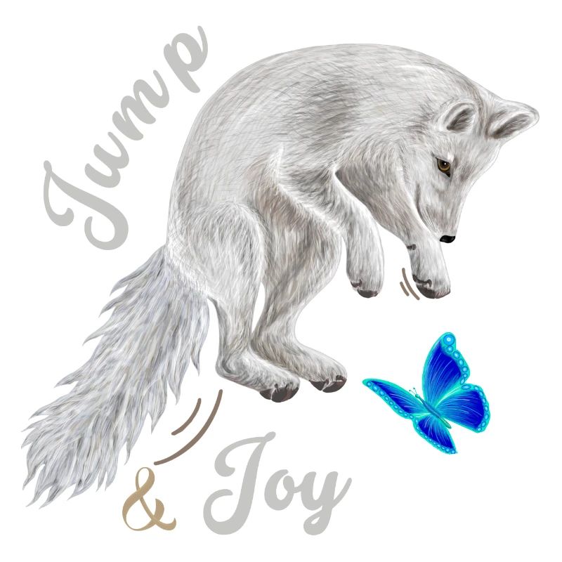 Fuchs springend