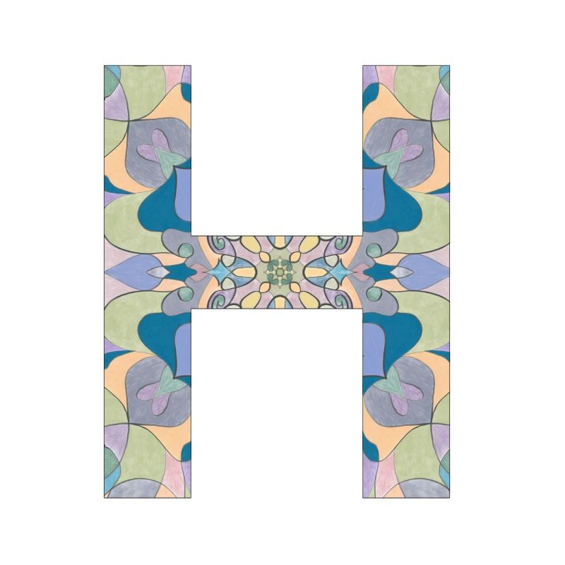 Buchstabe H im Mandala