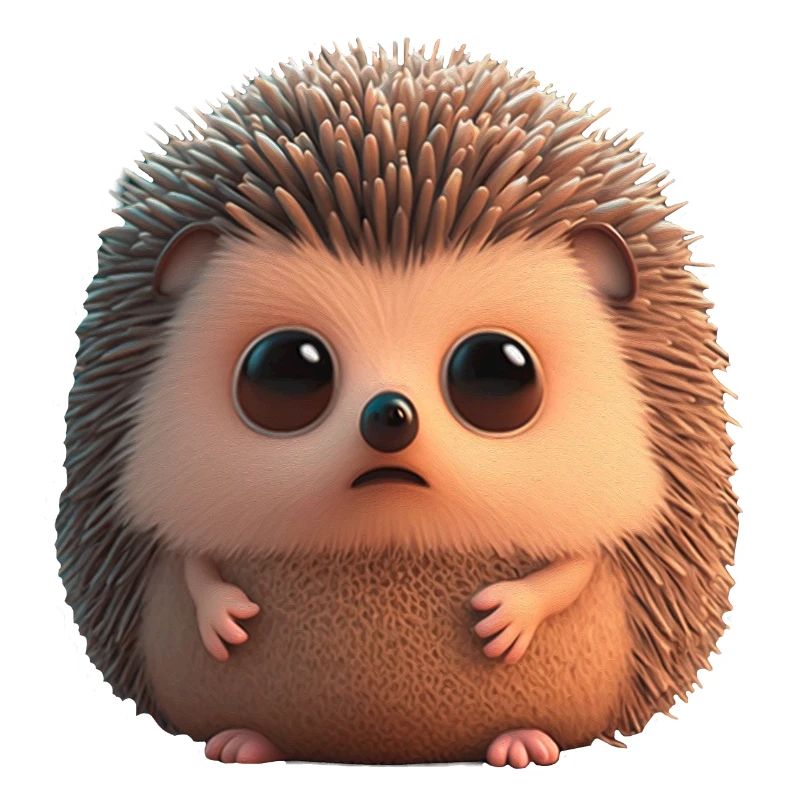 Mignon petit hérisson chibi