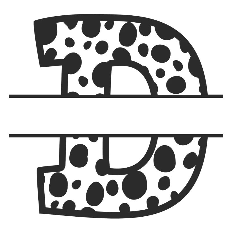 Personalized cow pattern letter
