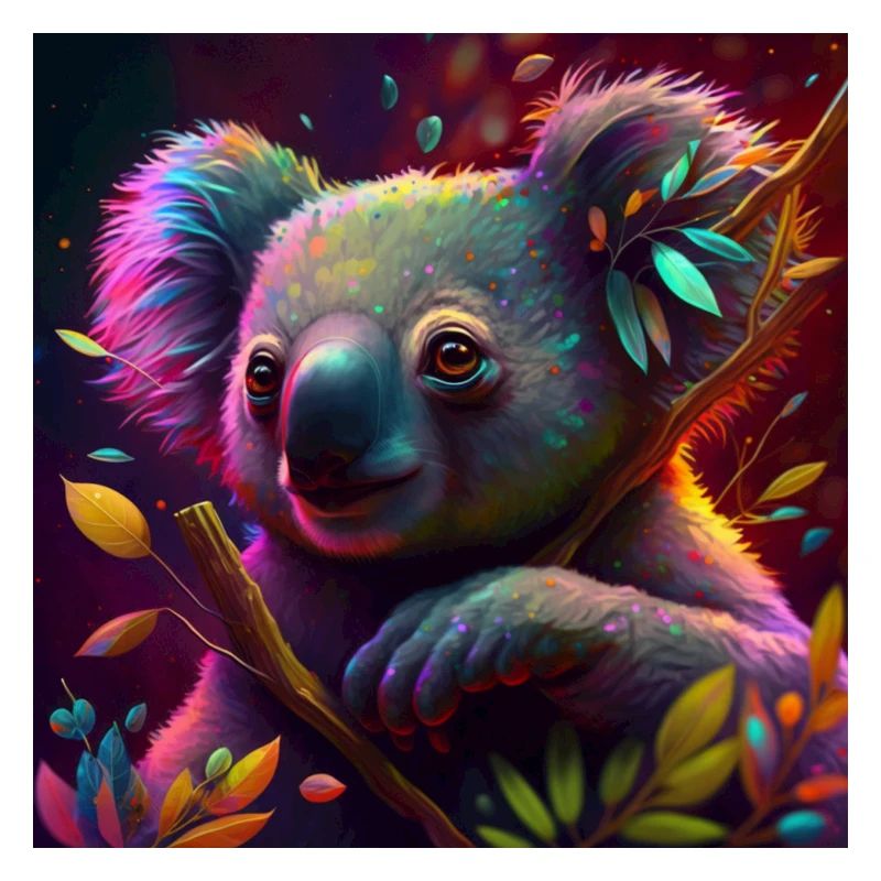 Farbiger Koala, einzigartiges Design