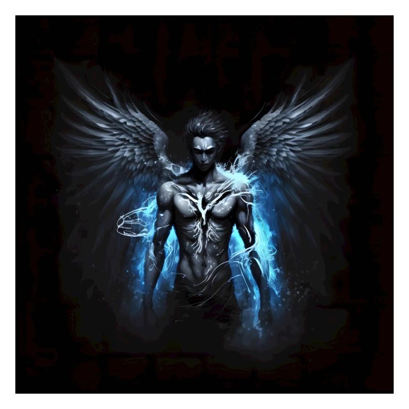 Blauer Mann Engel