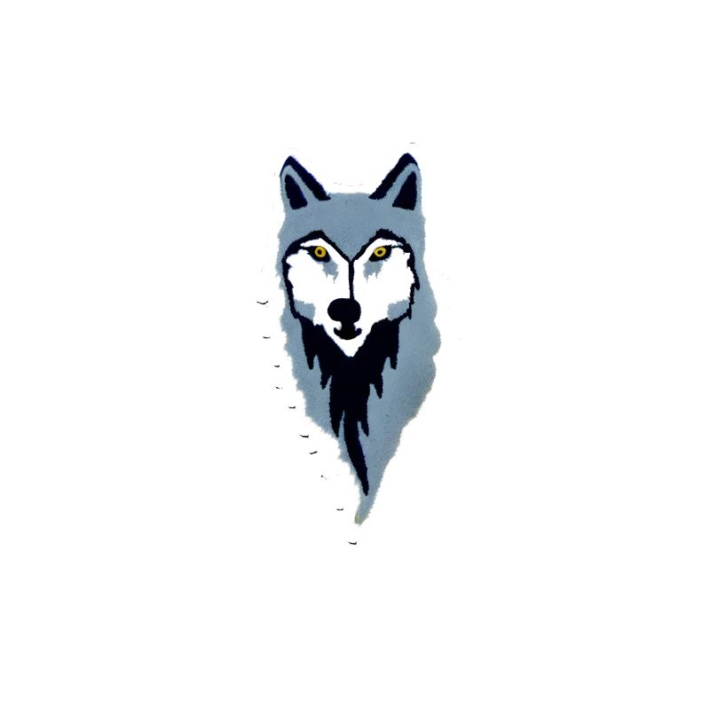 grauer Wolf, Kopf, print