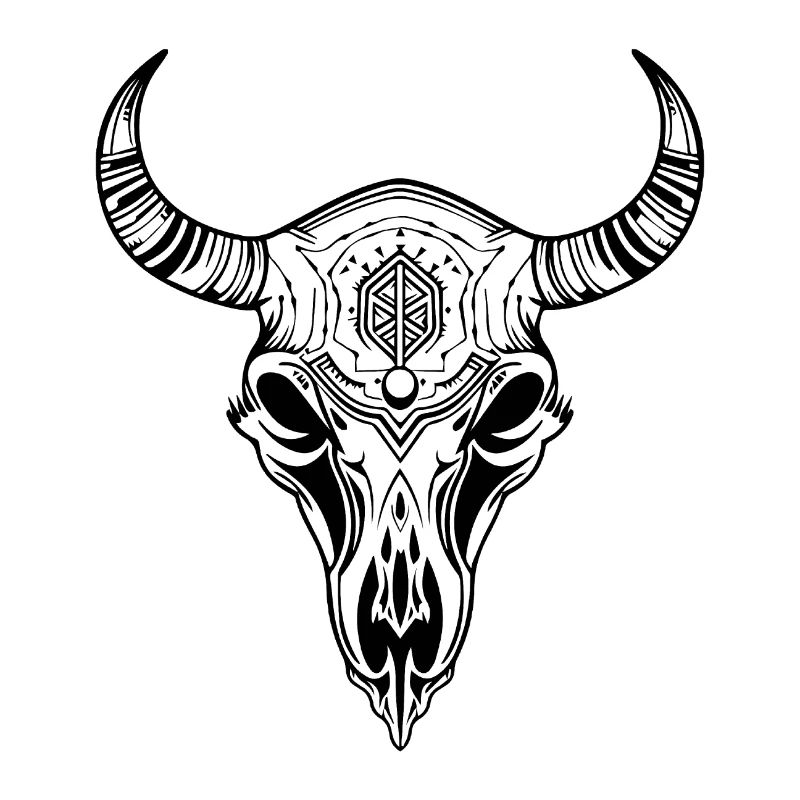 Kuh Schädel Boho