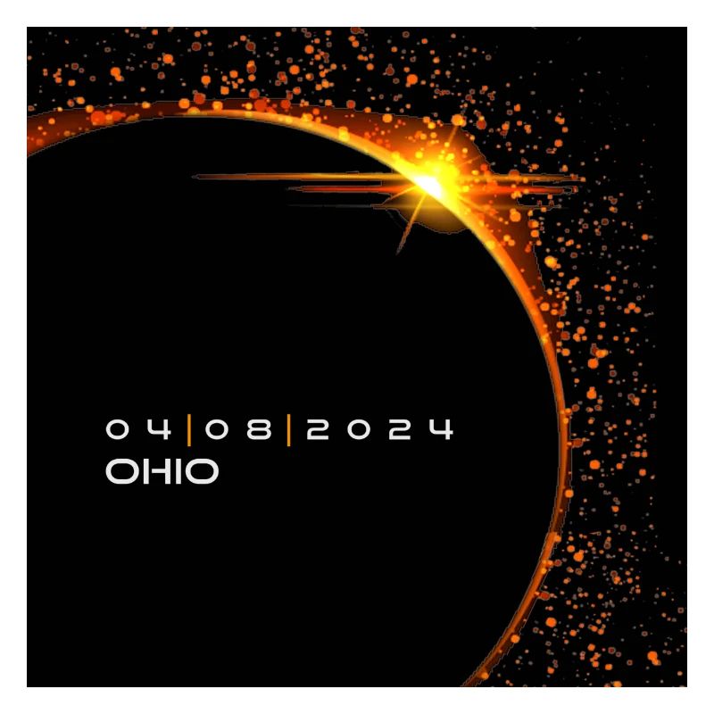 Ohio 2024 Eclipse Cool Souvenir Memento April 8