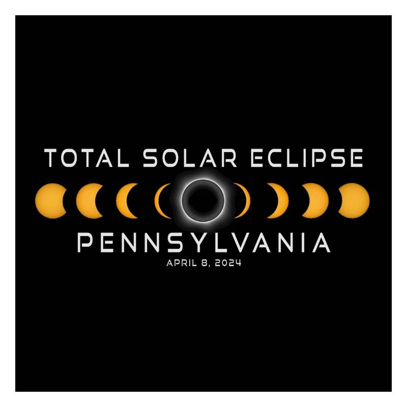 Pennsylvanie 2024 Eclipse Cool Souvenir 8 avril