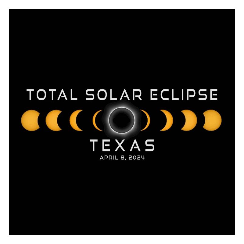 Texas 2024 Eclipse Cool Souvenir 8 avril