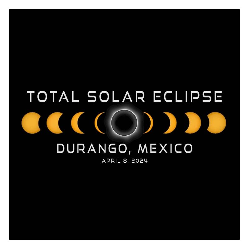 Durango Mexiko 2024 Eclipse Cool Souvenir 8. April