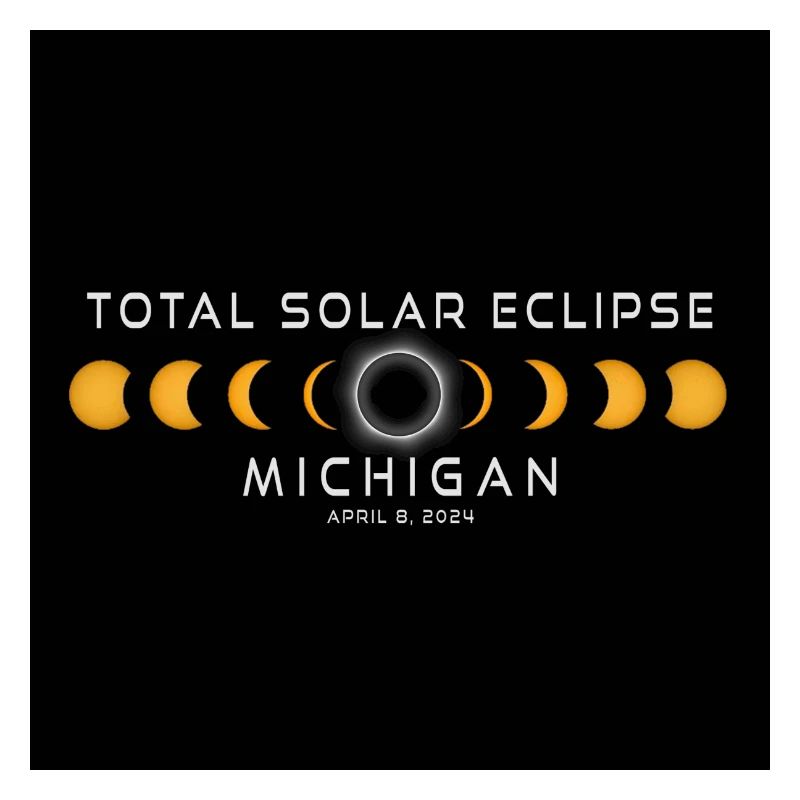 Michigan 2024 Eclipse Cool Souvenir 8 avril