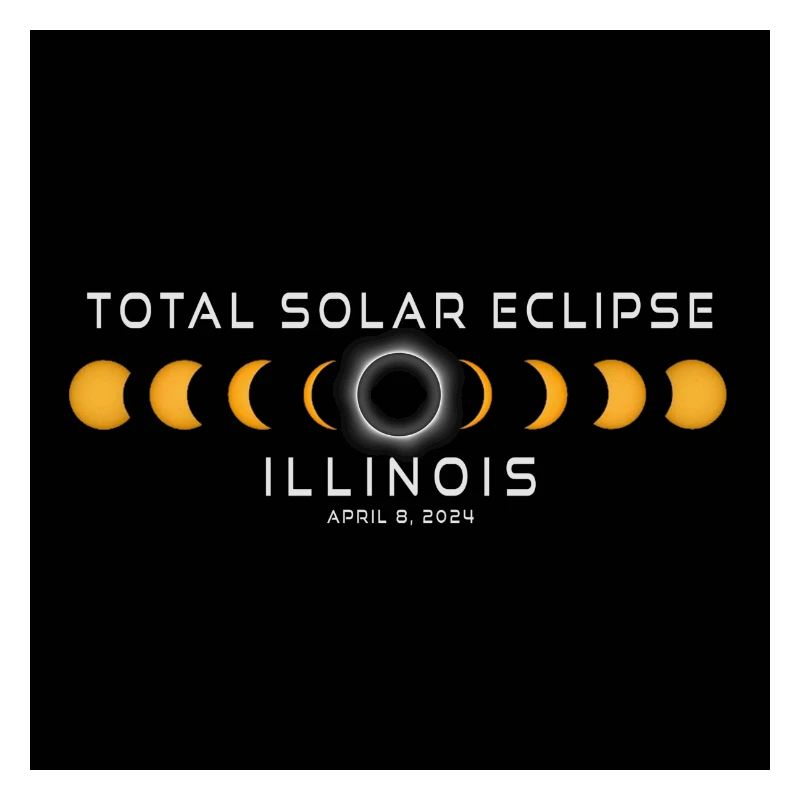 Illinois 2024 Eclipse Cool Souvenir 8. April