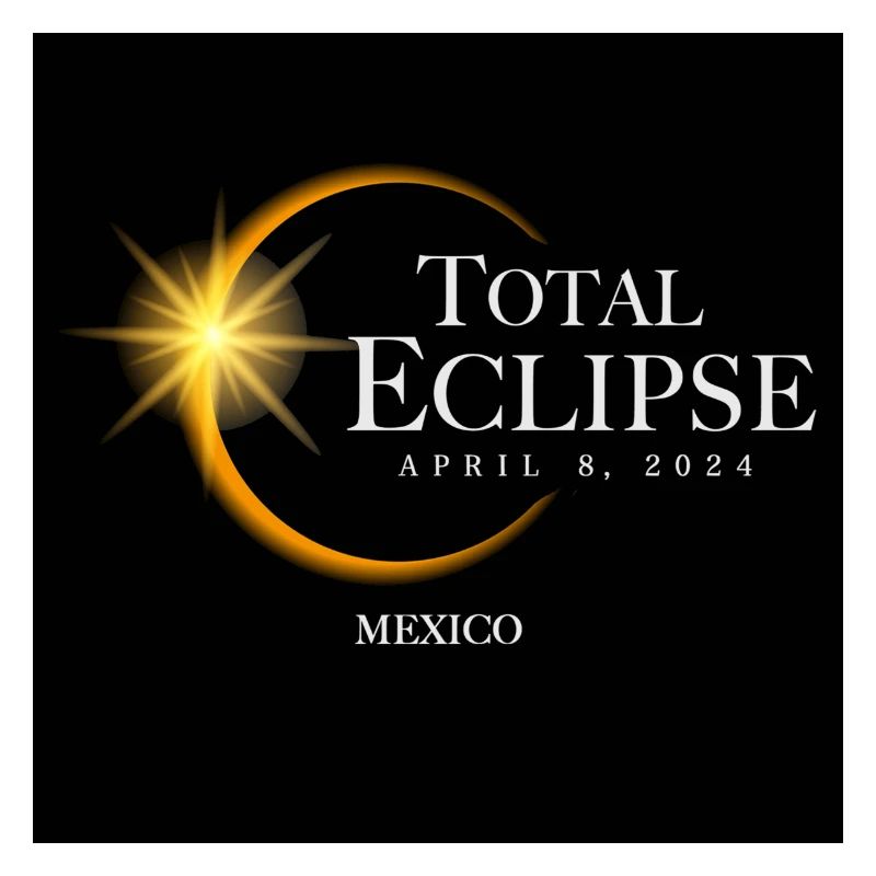 Mexique Eclipse 2024 Souvenir 8 avril Memento Cool