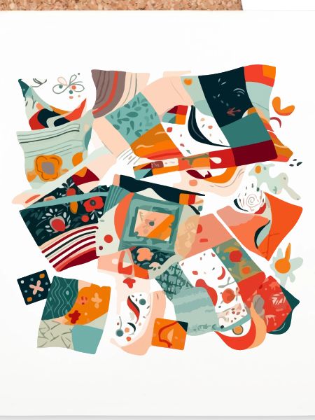 Patchwork aus Stoff