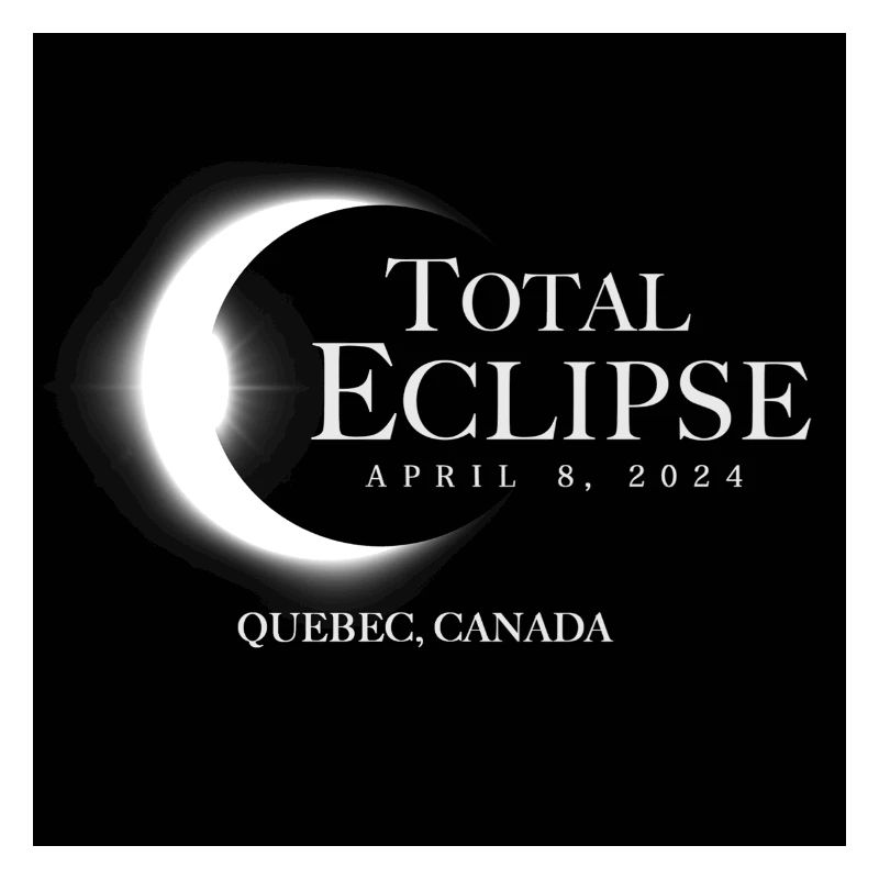 Québec Canada 2024 Eclipse Souvenir 8 avril