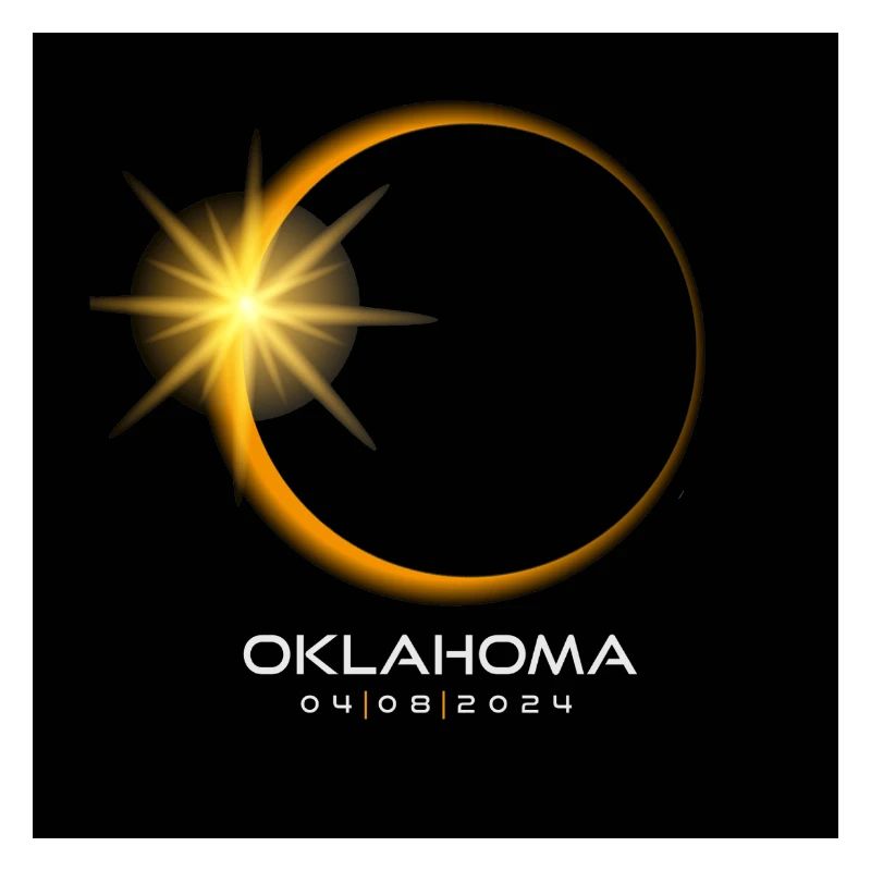 Oklahoma Eclipse 2024 Souvenir 8 avril Cool