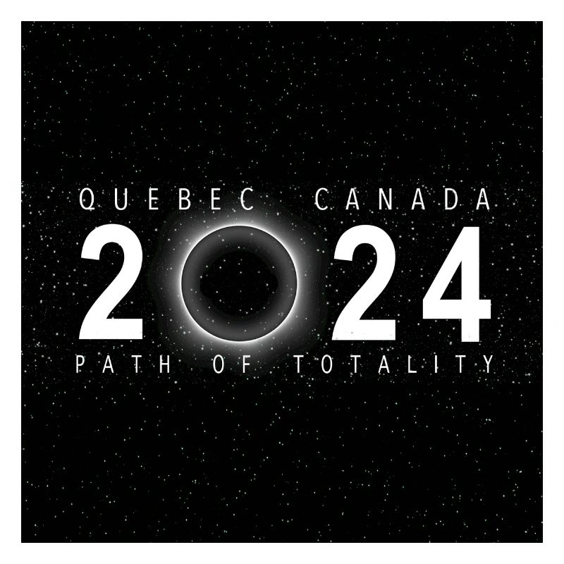 Québec Canada 2024 Eclipse Souvenir Cool Memento