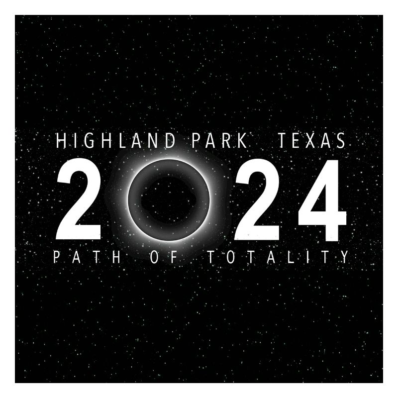 Highland Park Texas 2024 Eclipse Souvenir Cool
