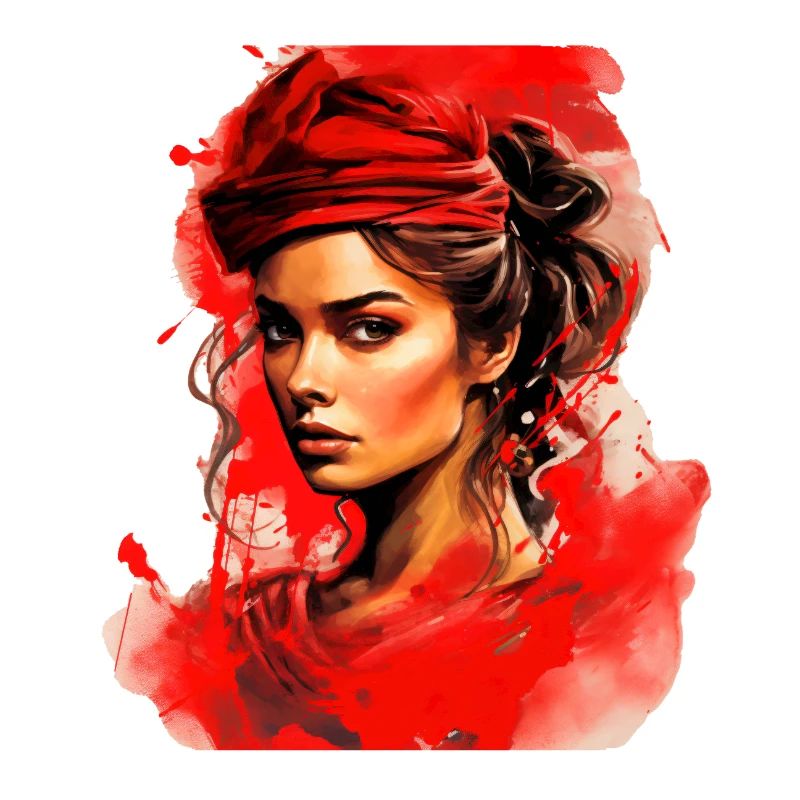 Frau in Rot