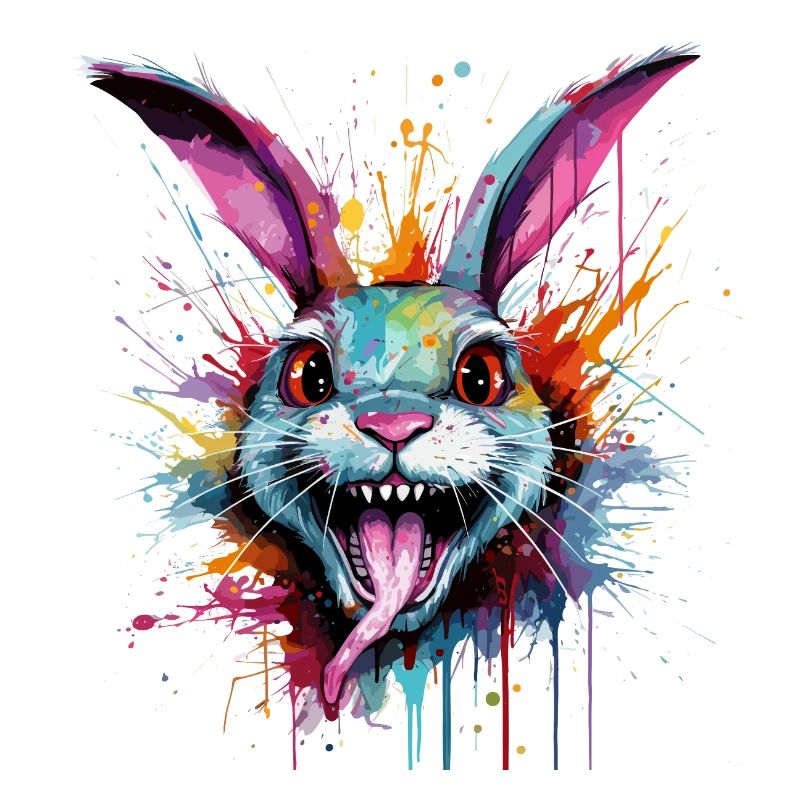 colorful & crazy bunny
