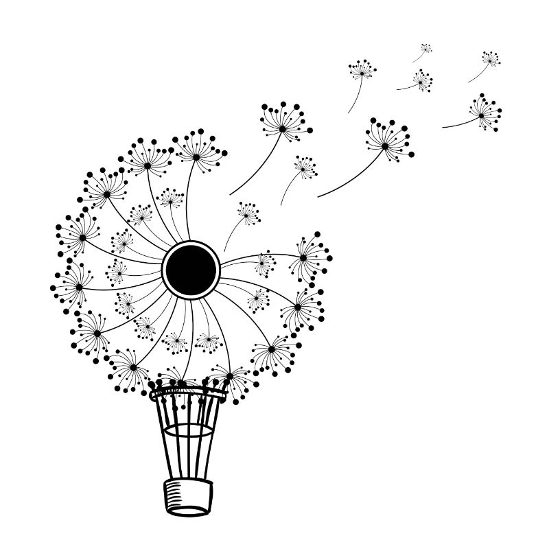 Löwenzahn-Heißluftballon
