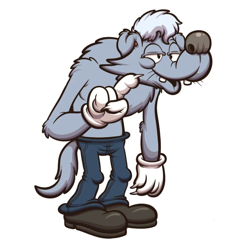 Niedlicher grauer Werwolf