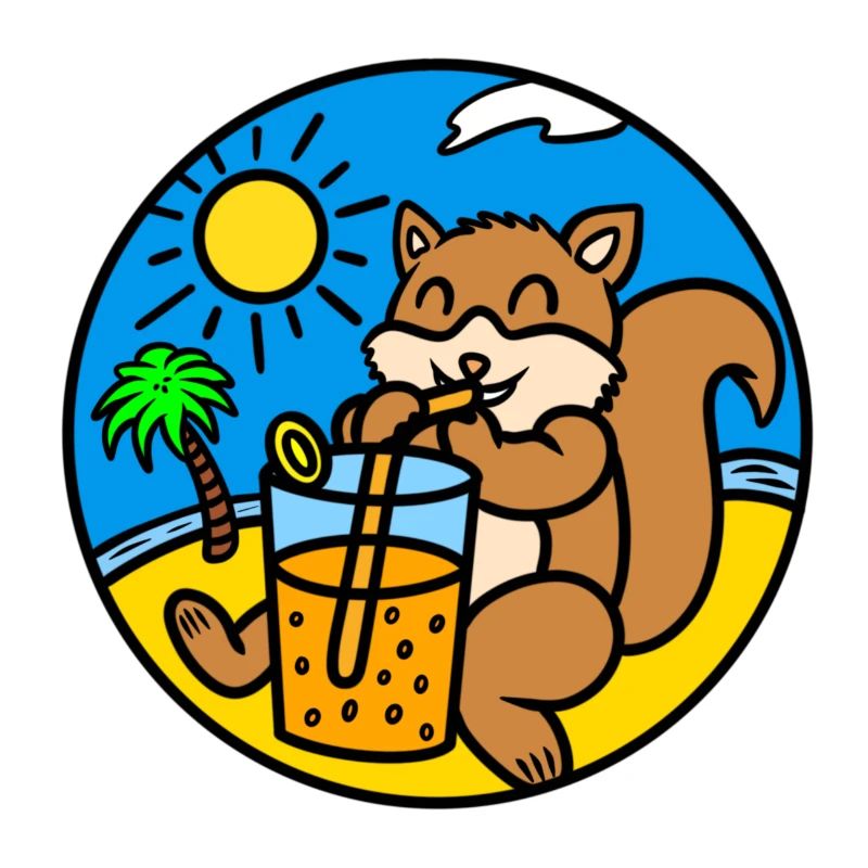 Eichhörnchen trinken Saft