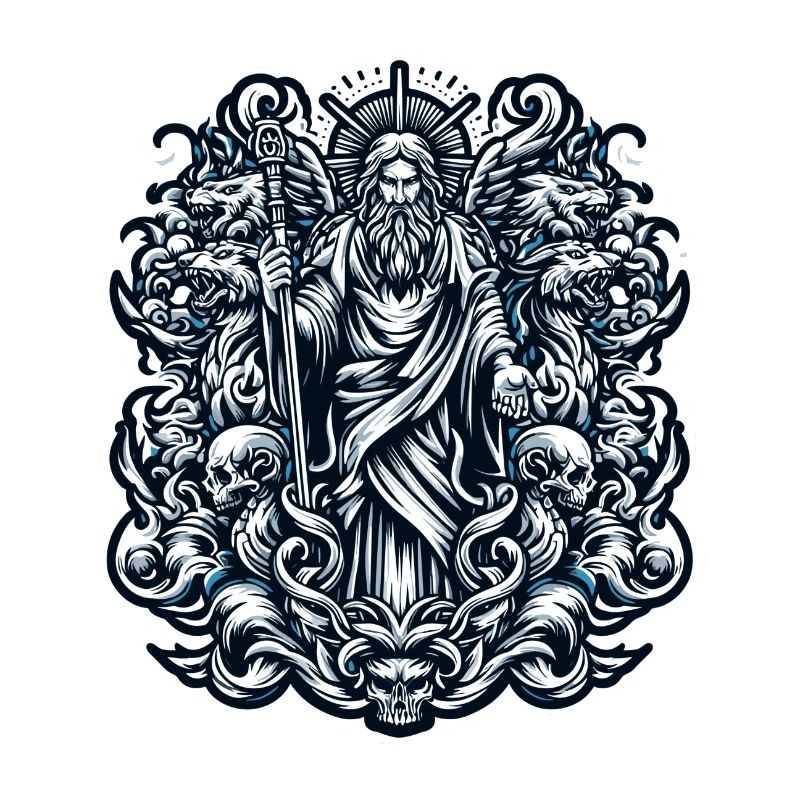 Enigmatic Wizard & Skulls Artwork