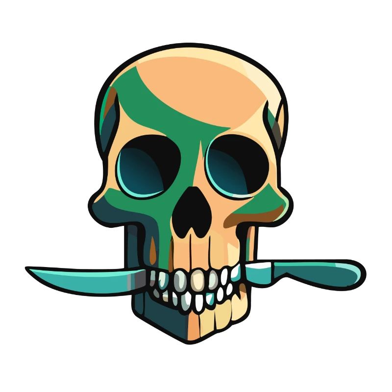 dead head with knife