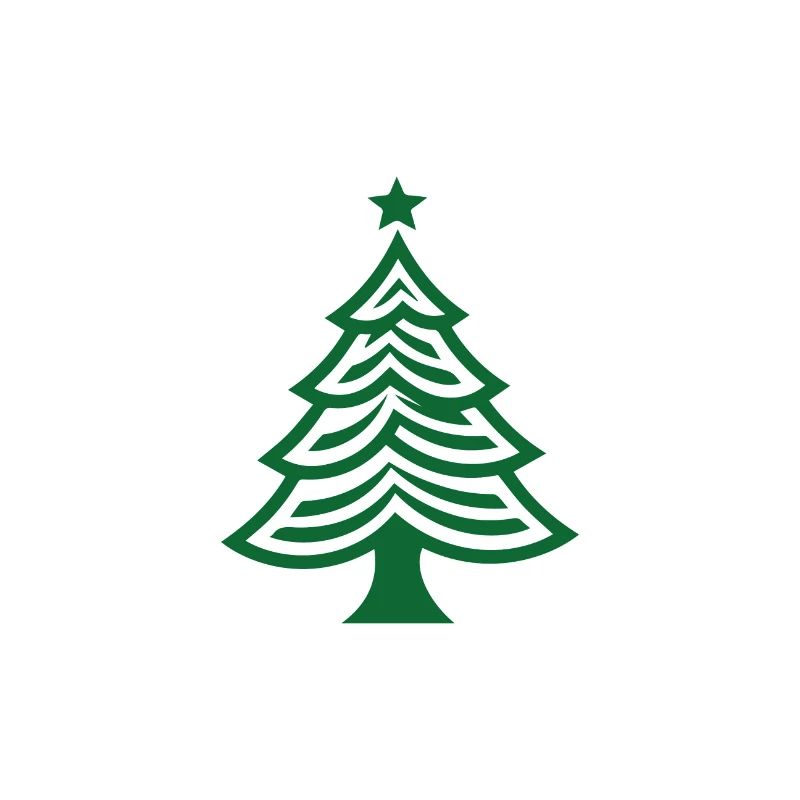 Grüner Weihnachtsbaum Christbaum oder Tannenbaum