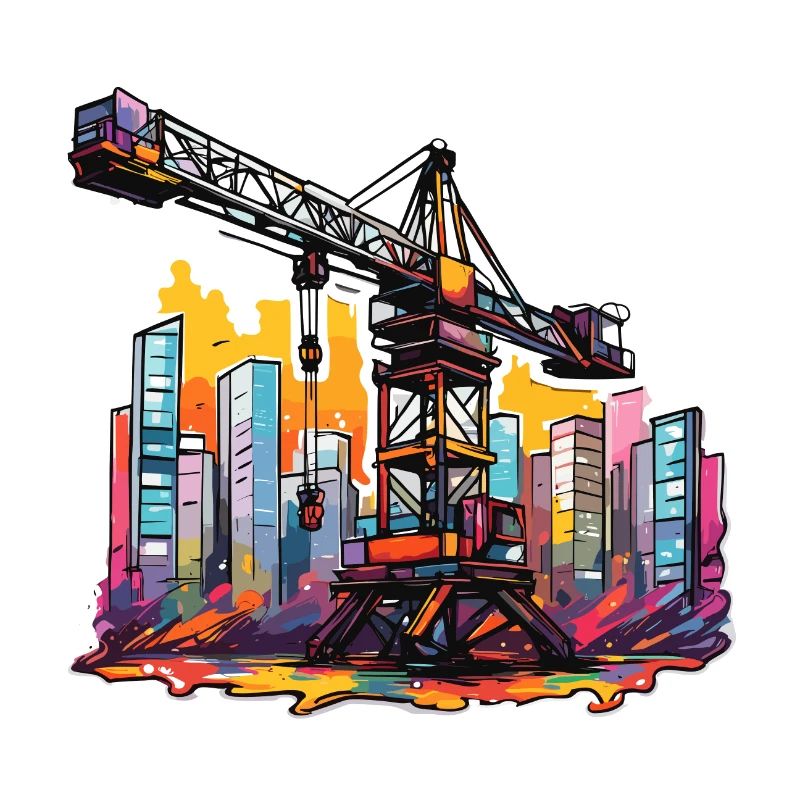 Crane / construction site / winch / crane system